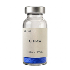 CU100 GHK-Cu 100mg × 10 Vials blue lyophilized powder vial label