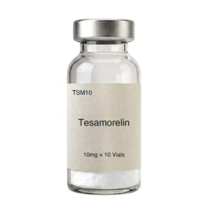 TSM10 Tesamorelin 10mg × 10 Vials white lyophilized powder vial label