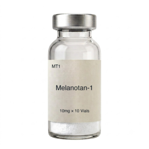 MT1 Melanotan-1 10mg × 10 Vials white lyophilized powder vial label